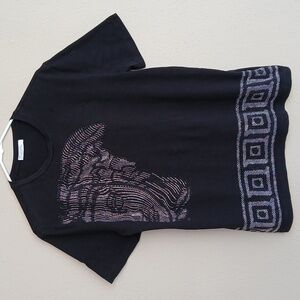 Versace Collection Black Medusa Studded Print T-Shirt size 40 Or Medium Unisex
